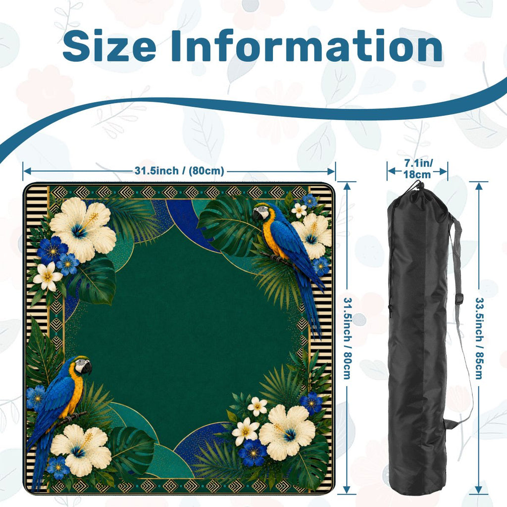 Tropical Parrot Mahjong Mat