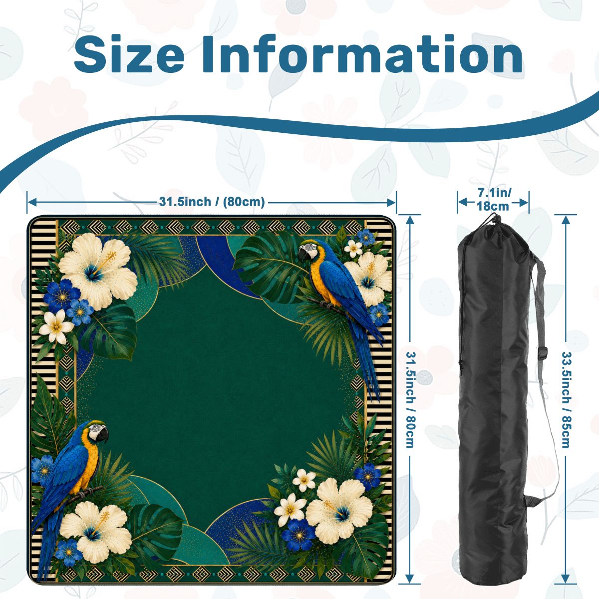 Tropical Parrot Mahjong Mat