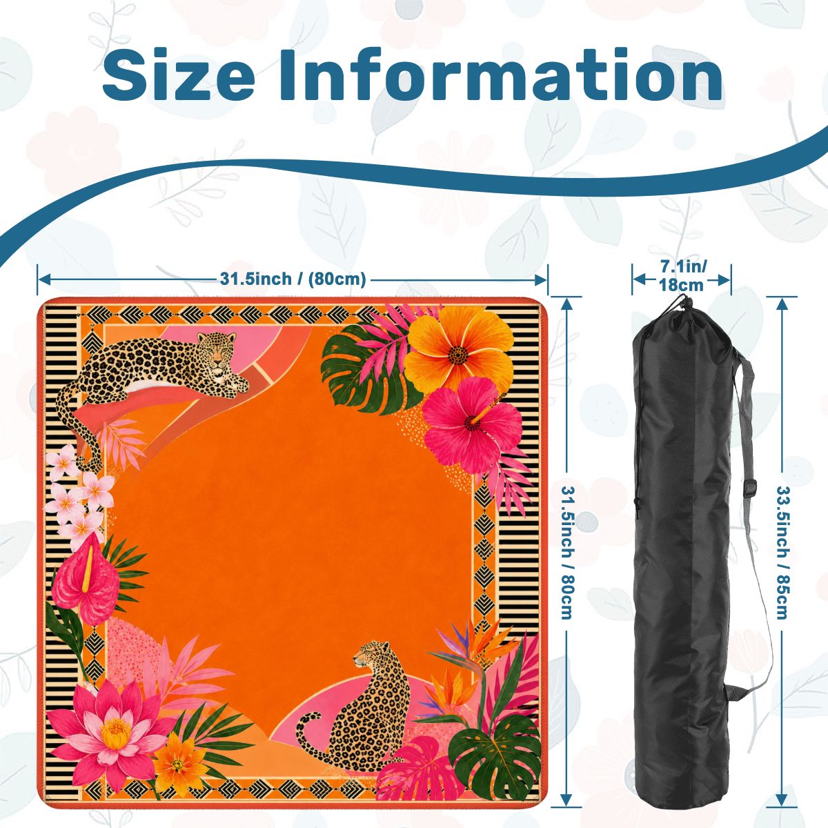 Tropical Leopard Mahjong Mat
