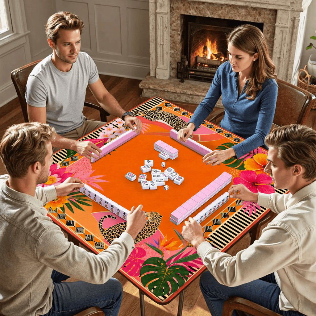 Tropical Leopard Mahjong Mat