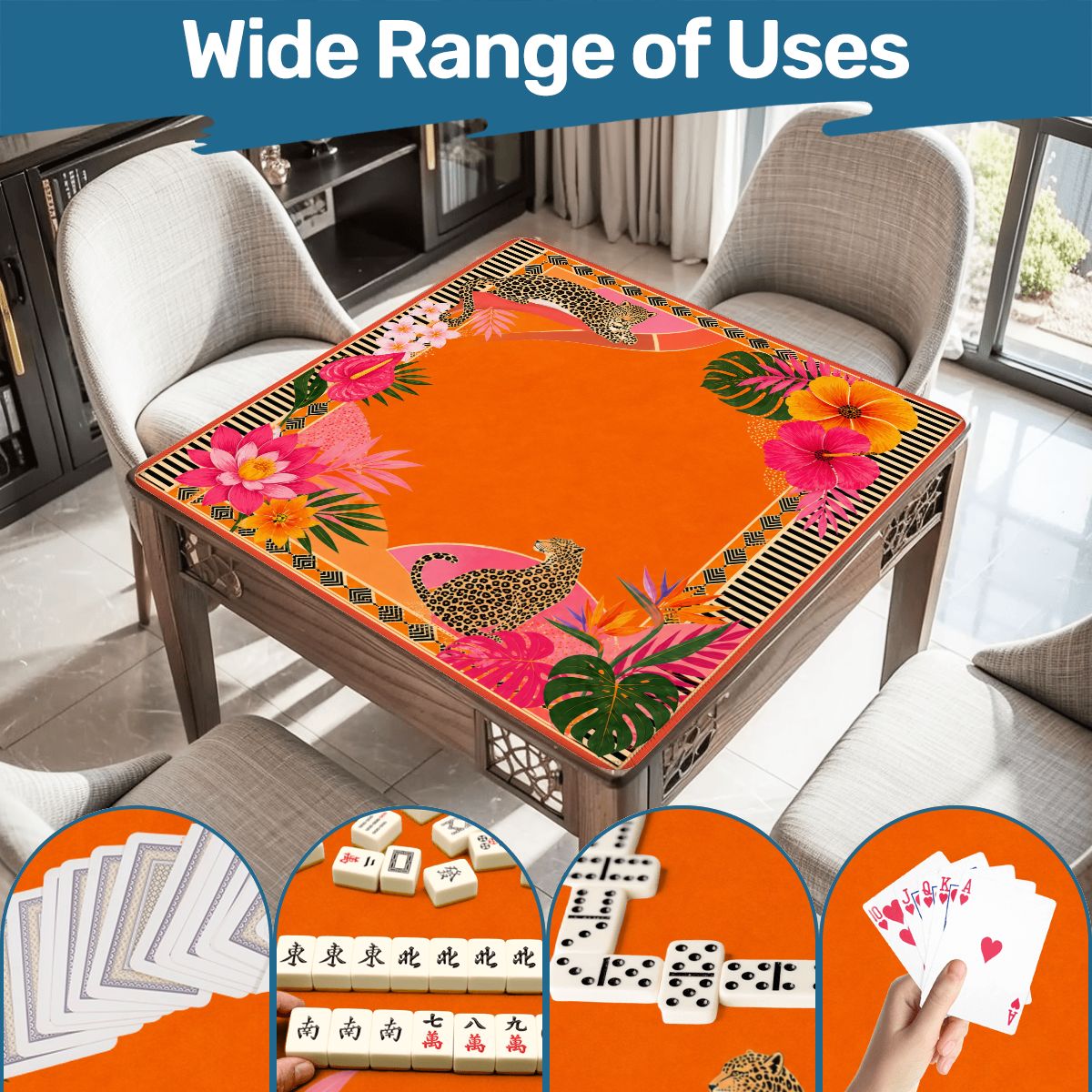 Tropical Leopard Mahjong Mat