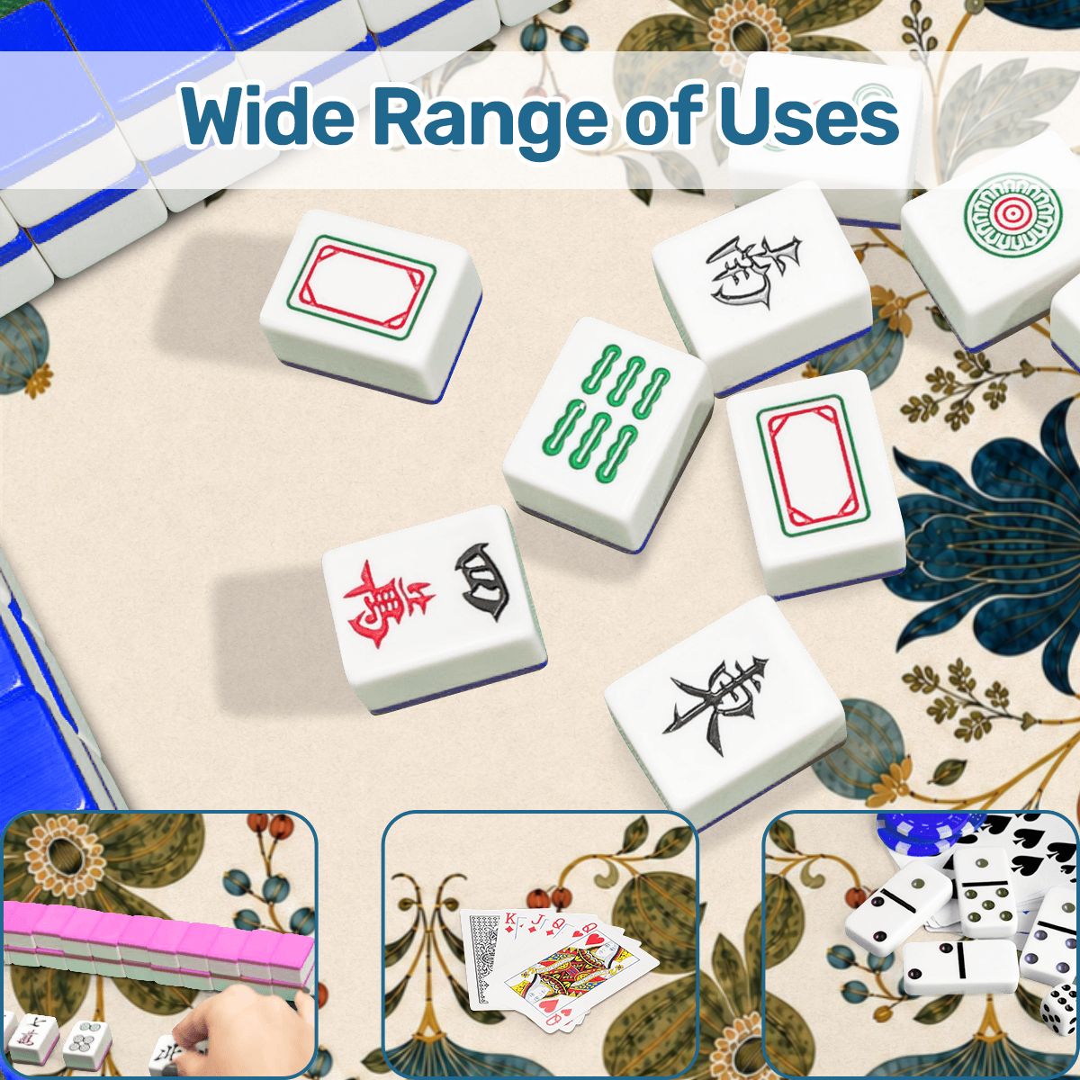 Scandinavian Floral Mahjong Mat