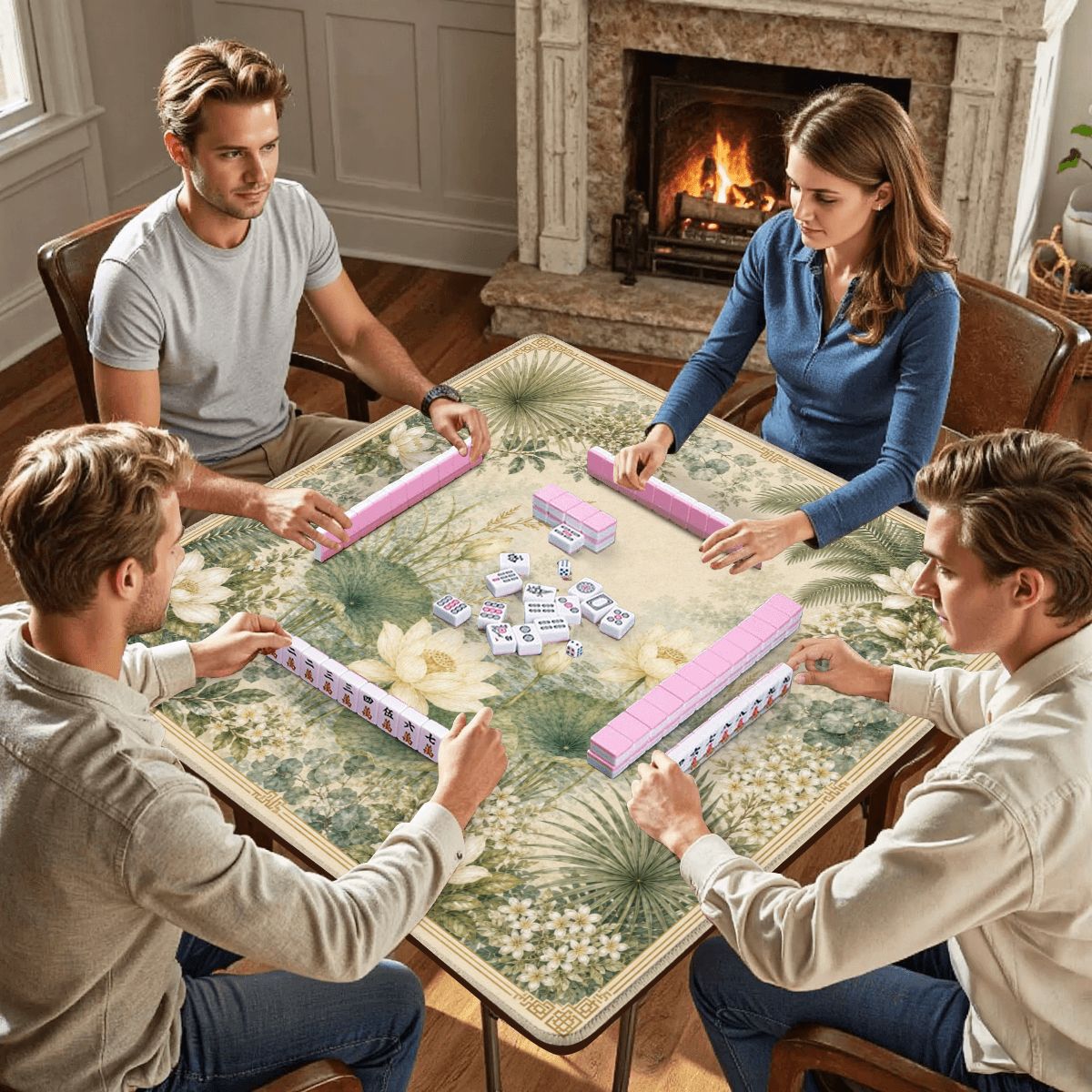 Lotus Mahjong Mat