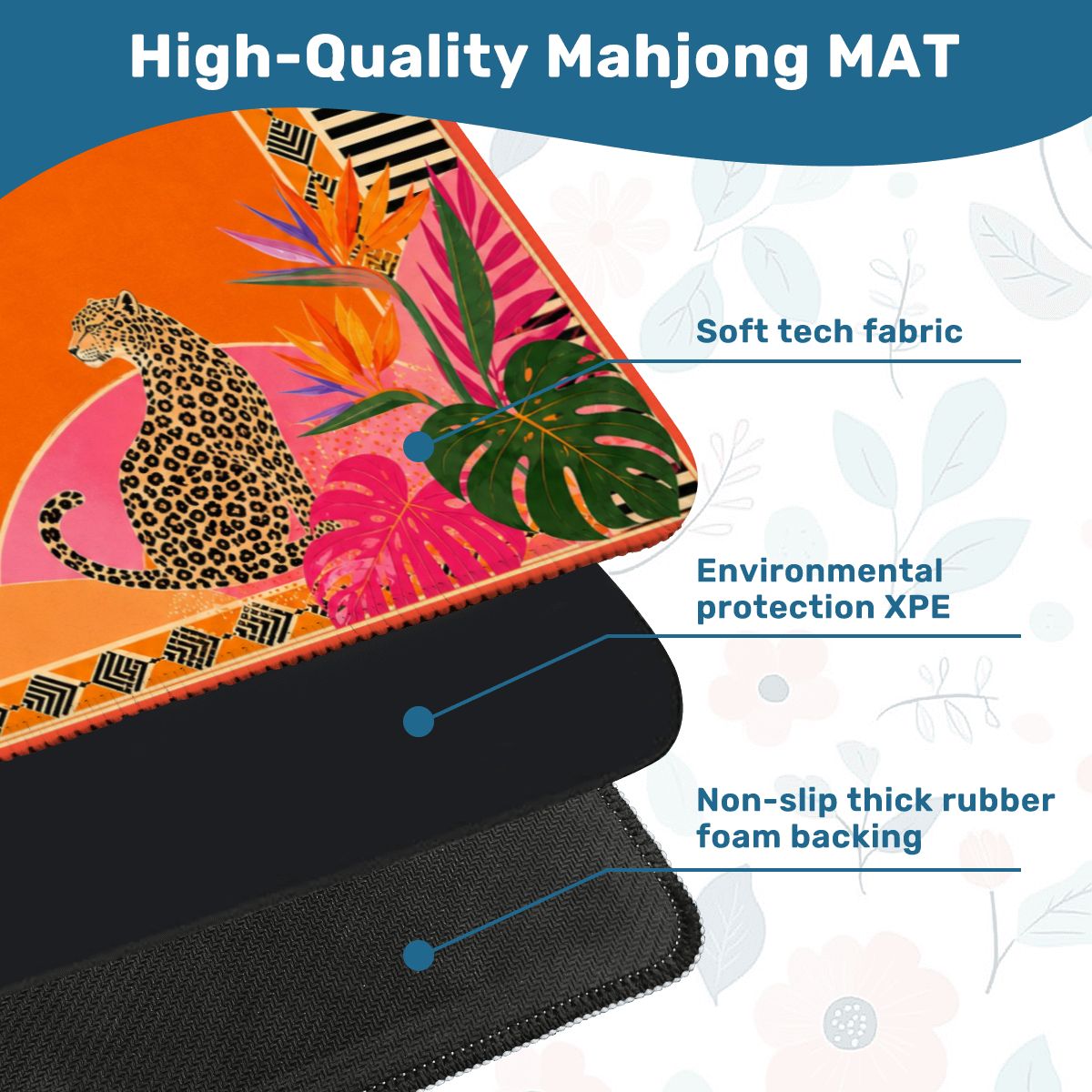 Tropical Leopard Mahjong Mat