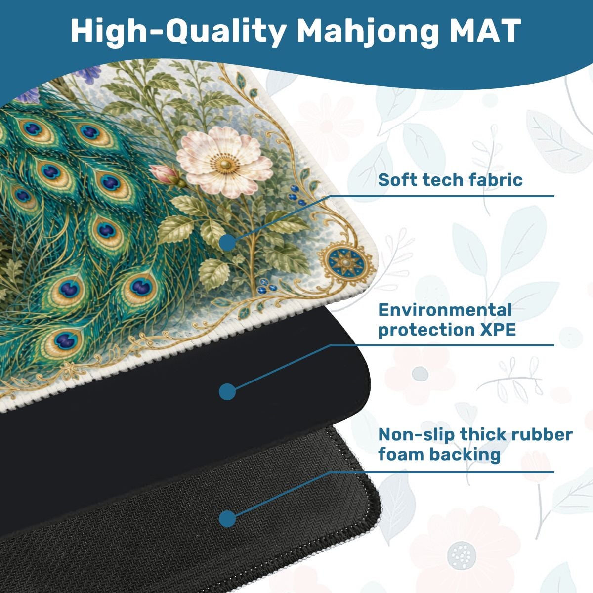 Peacock Mahjong Mat