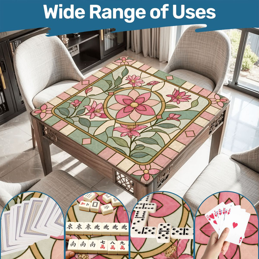 Pink Floral Mahjong Mat