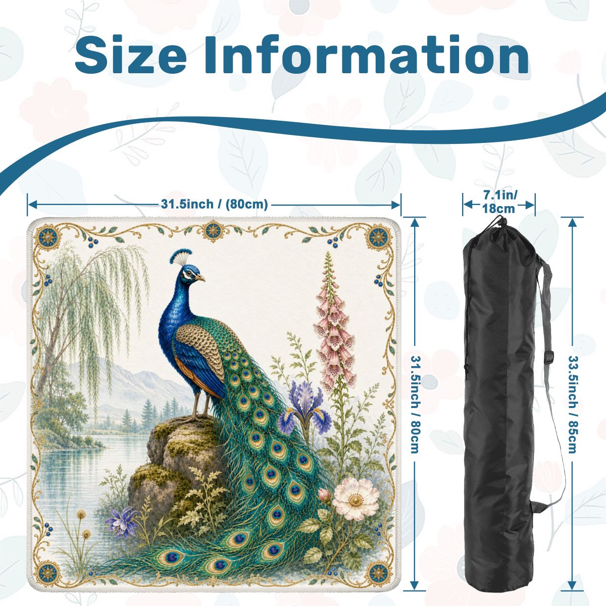 Peacock Mahjong Mat