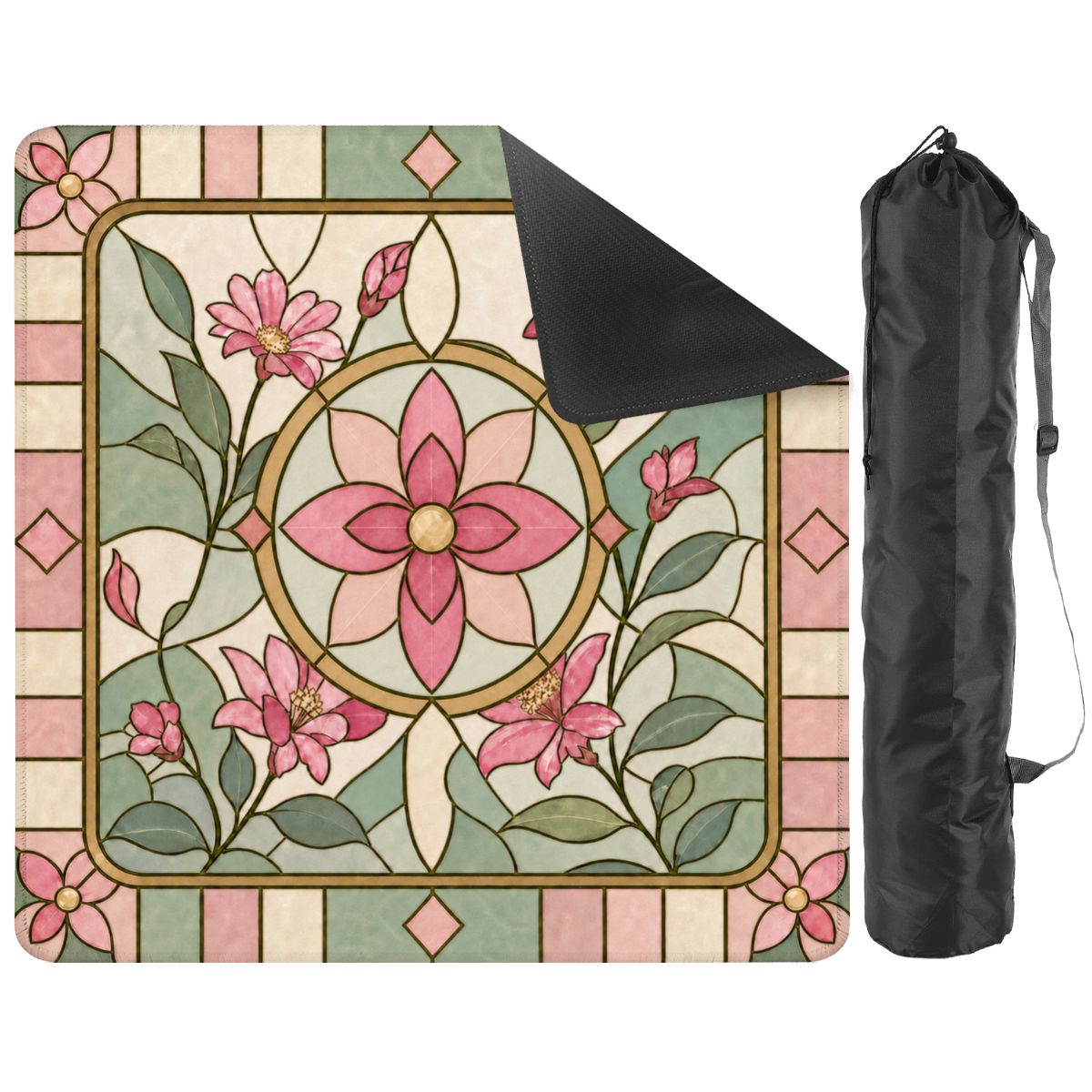 Pink Floral Mahjong Mat