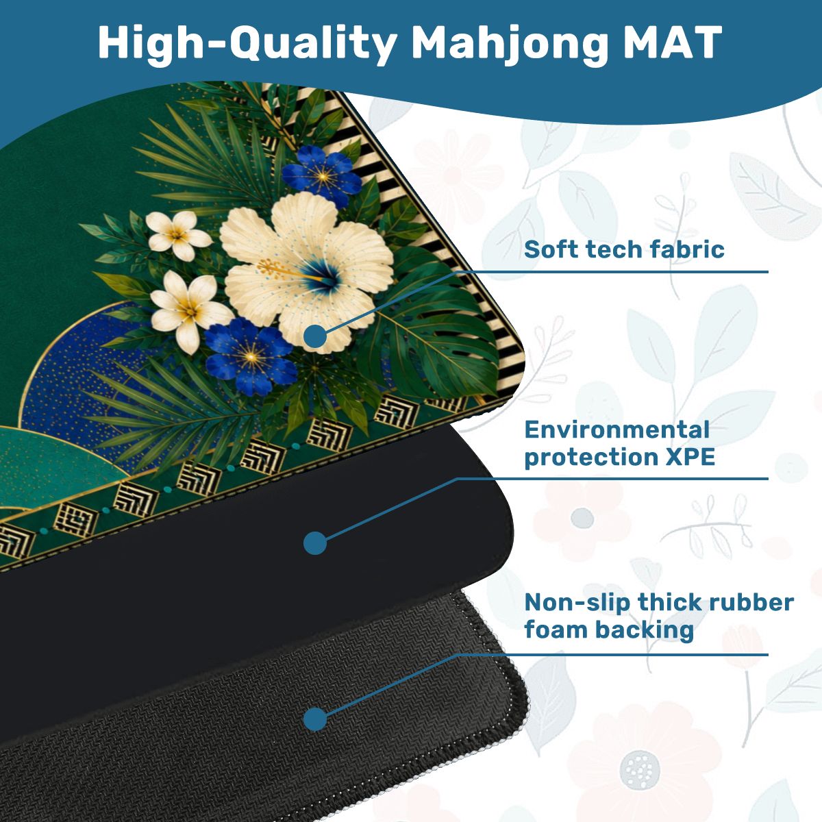 Tropical Parrot Mahjong Mat