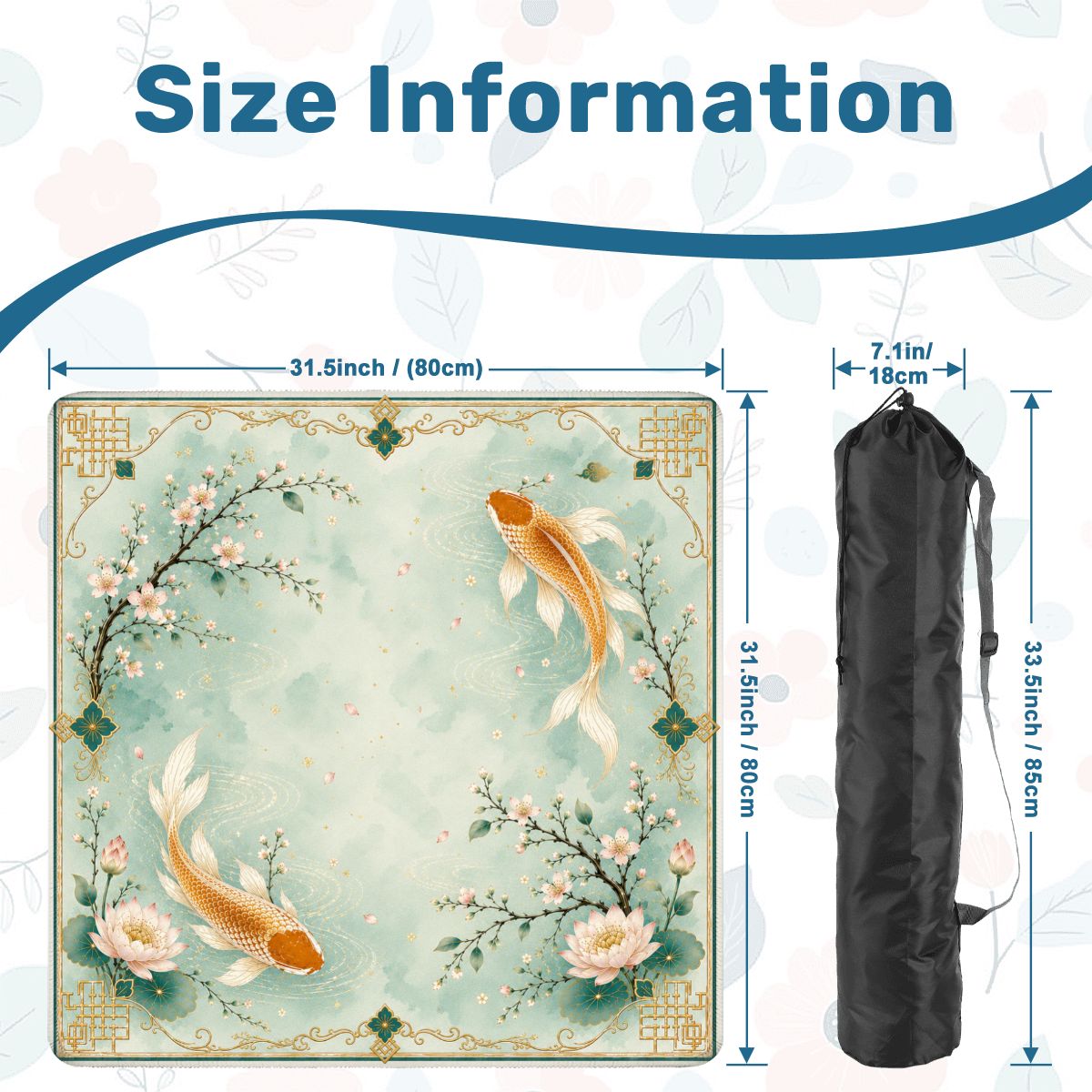 Koi Fish Mahjong Mat