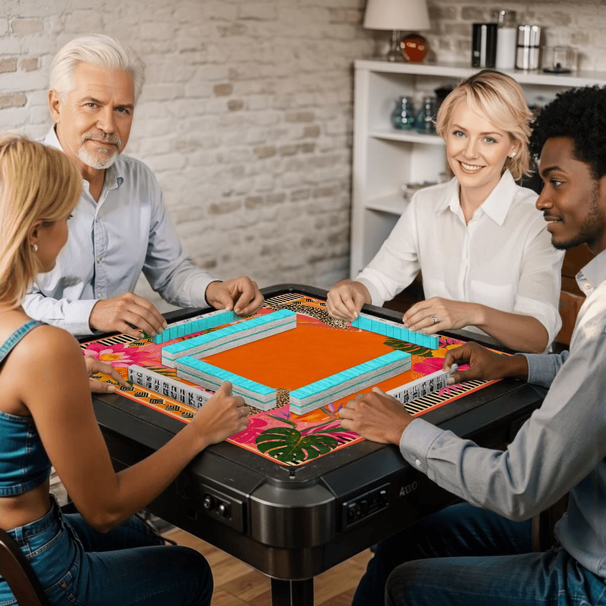 Tropical Leopard Mahjong Mat